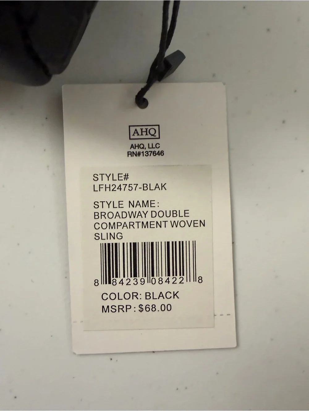 London Fog Black Textured Crossbody Pouch